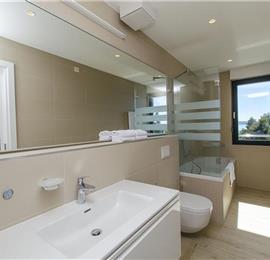 5 bedroom beachfront villa with heated pool near Omis, sleeps 9